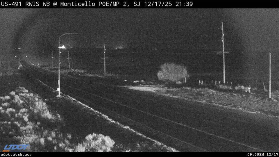 Traffic Cam US 491 RWIS WB @ Monticello POE MP 2 SJ