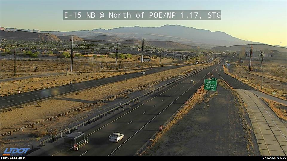 Traffic Cam I-15 NB @ North of POE MP 1.17 STG