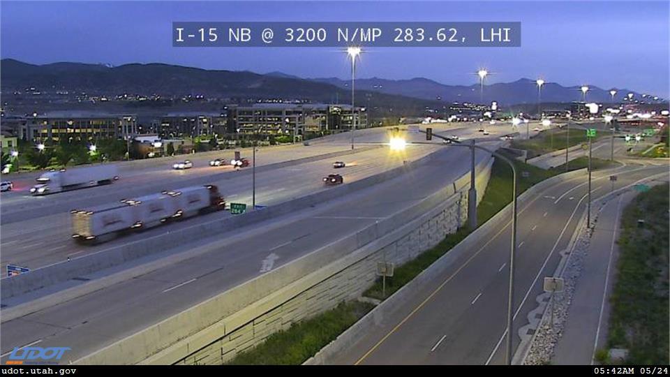 Traffic Cam I-15 SB @ 2350 N MP 282.7 LHI