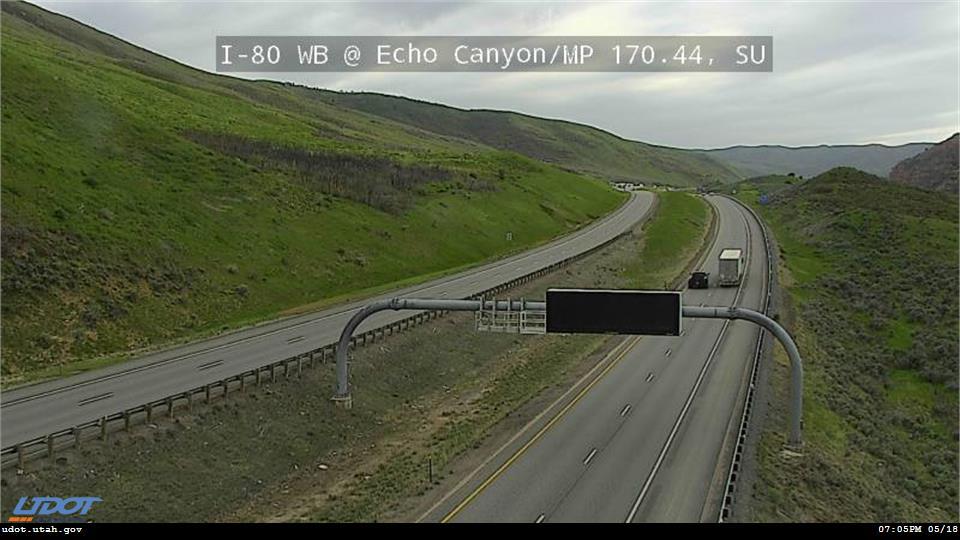 Traffic Cam I-80 WB @ Echo Canyon Rest Stop MP 170.44 SU (Local)