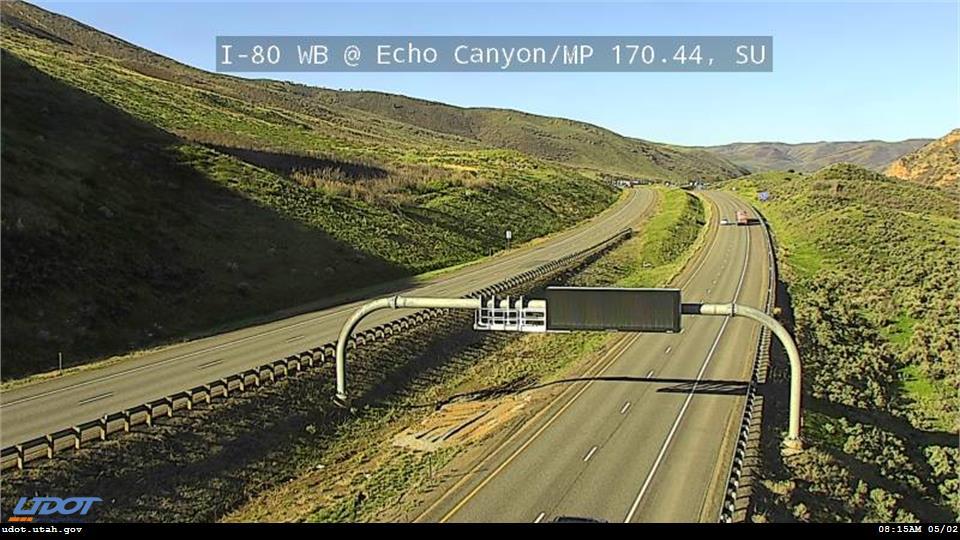 Traffic Cam I-80 WB @ Echo Canyon Rest Stop MP 170.44 SU (Local)