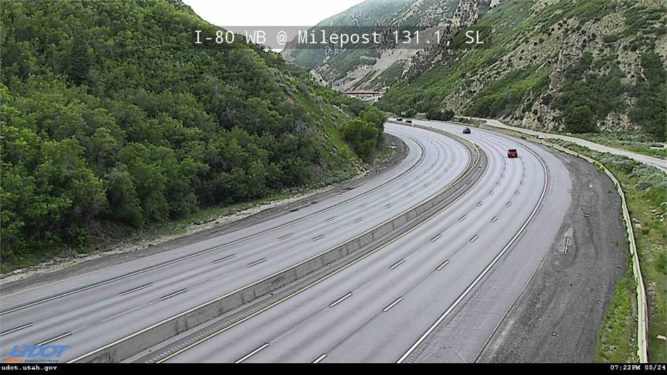 Traffic Cam I-80 Parleys Canyon WB @ Milepost 131.1 SL