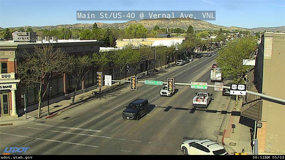 Traffic Cam Main St US 40 @ Vernal Ave US 191 MP 144.3 VNL