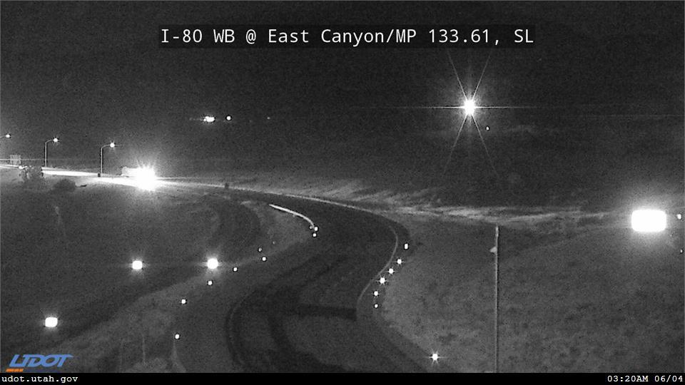 Traffic Cam I-80 Parleys Canyon WB @ East Canyon SR 65 Onramp MP 133.61 SL
