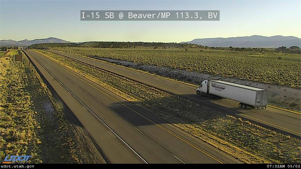 Traffic Cam I-15 SB @ Beaver MP 113.3 BV