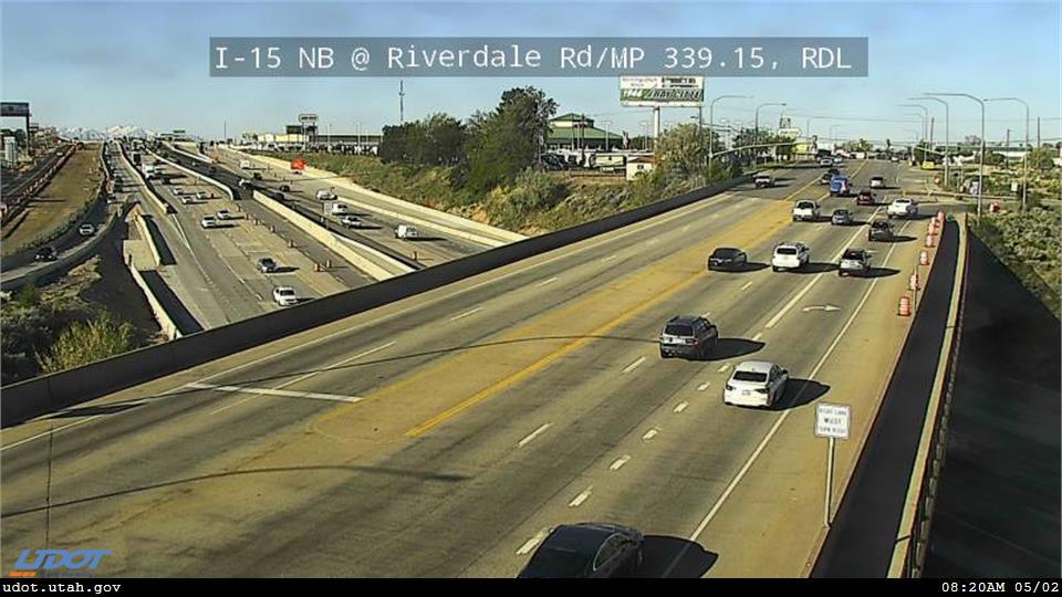 Traffic Cam I-15 NB @ Riverdale Rd SR 26 MP 339.15 RDL