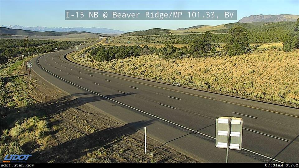 Traffic Cam I-15 NB @ Beaver Ridge MP 101.33 BV