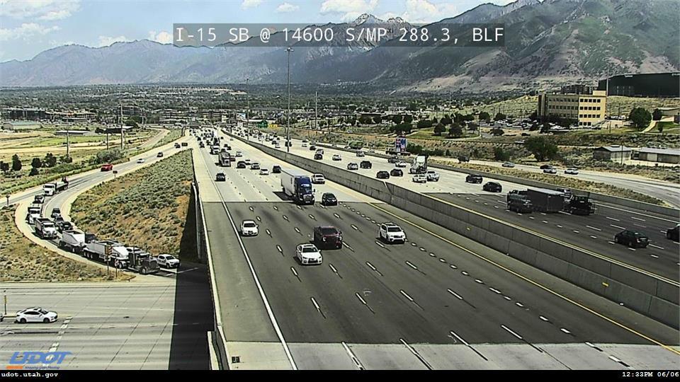Traffic Cam I-15 SB @ 14600 S Highland Dr SR 140 MP 288.3 BLF