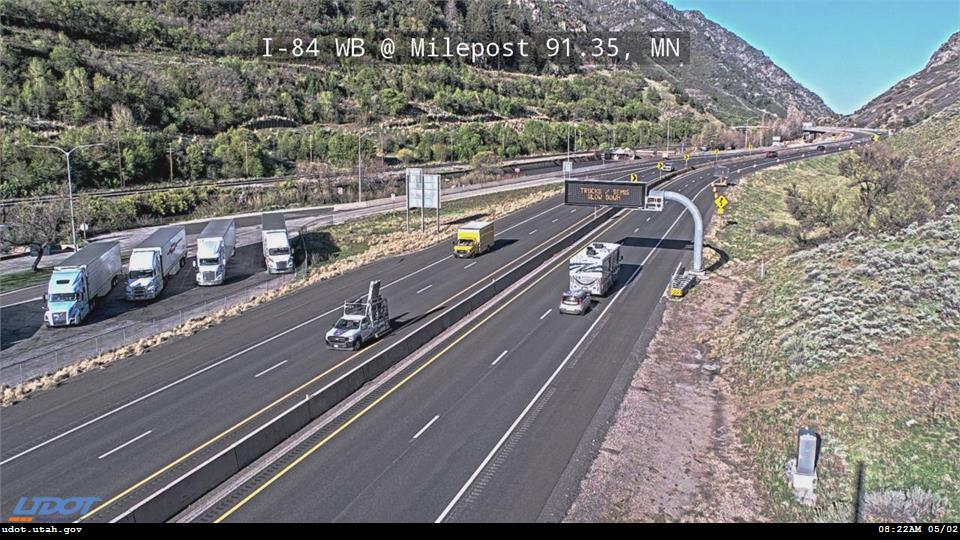 Traffic Cam I-84 Weber Canyon WB @ Milepost 91.35 MN