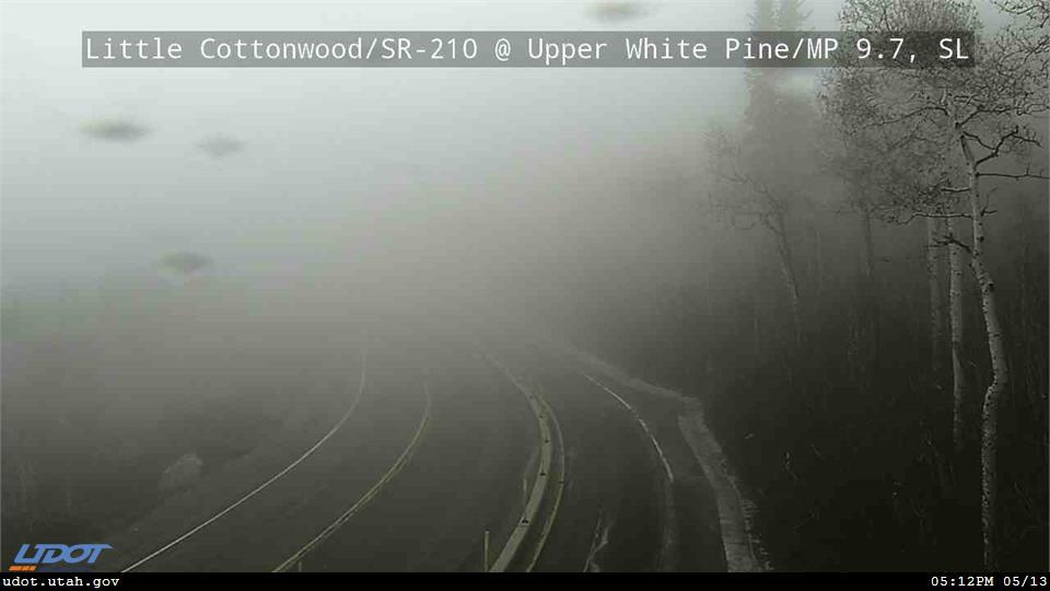 Traffic Cam Little Cottonwood Rd SR 210 WB @ Upper White Pine MP 9.7 SL