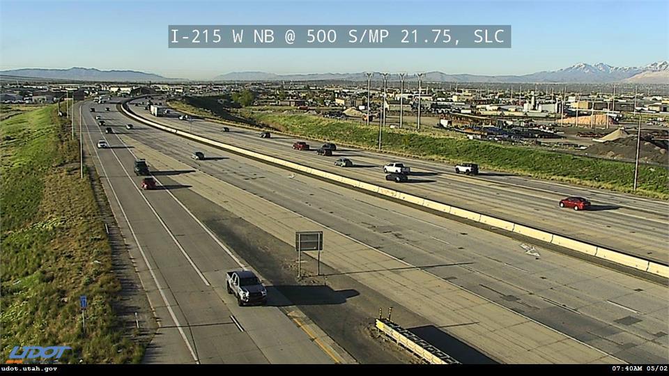 Traffic Cam I-215 W NB @ 500 S MP 21.75 SLC