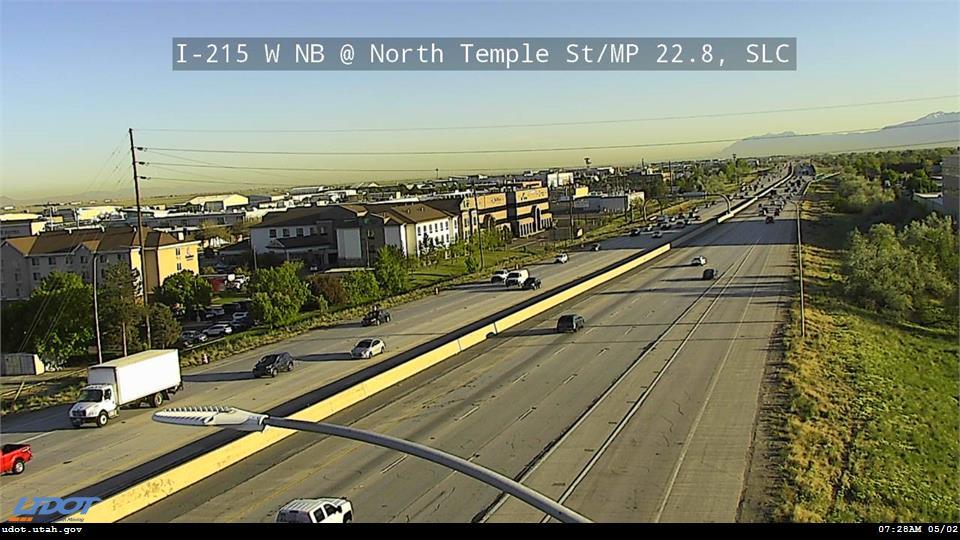 Traffic Cam I-215 W NB @ North Temple St MP 22.8 SLC