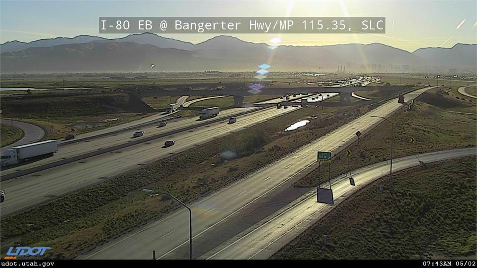 Traffic Cam I-80 EB @ Bangerter Hwy 4000 W SR 154 MP 115.35 SLC