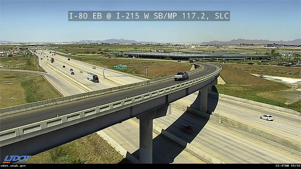 Traffic Cam I-80 EB @ I-215 W SB MP 117.2 SLC