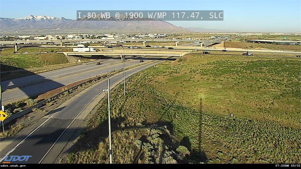 Traffic Cam I-80 WB @ 1900 W MP 117.47 SLC