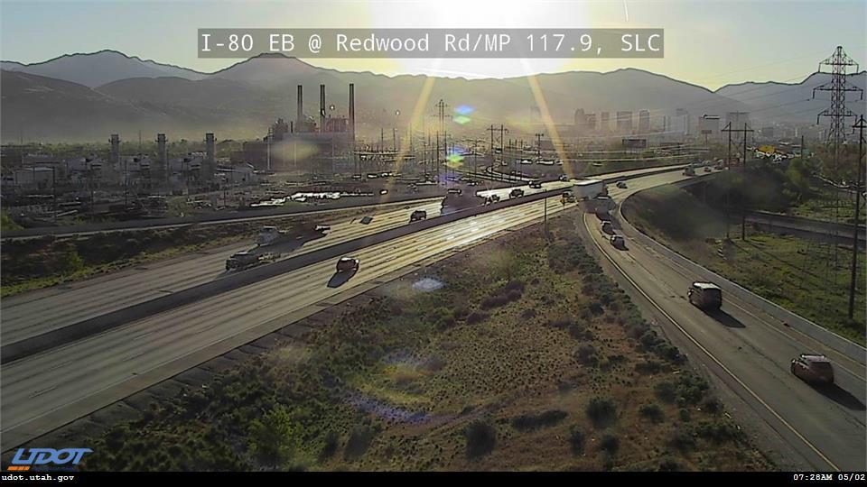 Traffic Cam I-80 EB @ Redwood Rd SR 68 MP 117.9 SLC