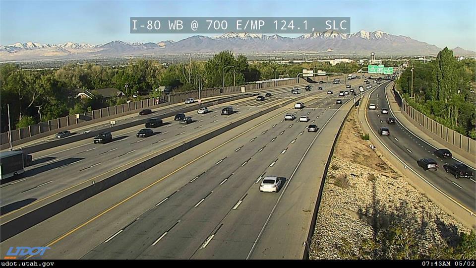 Traffic Cam I-80 WB @ 700 E SR 71 MP 124.1 SLC