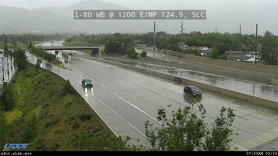 Traffic Cam I-80 WB @ 1200 E Highland Dr MP 124.9 SLC