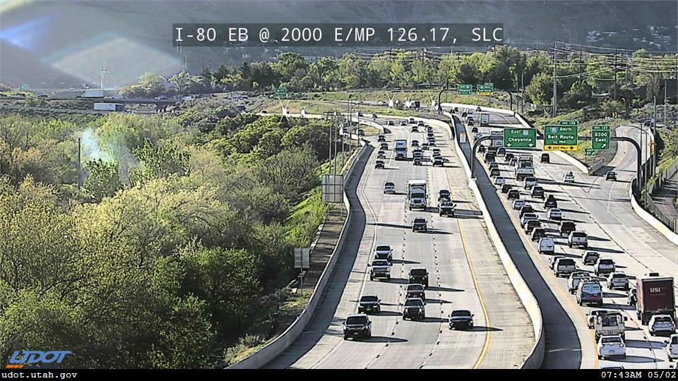 Traffic Cam I-80 @ 2000 E MP 126.2 SLC