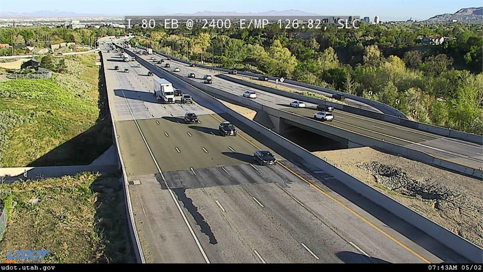 Traffic Cam I-80 EB @ 2400 E MP 126.82 SLC