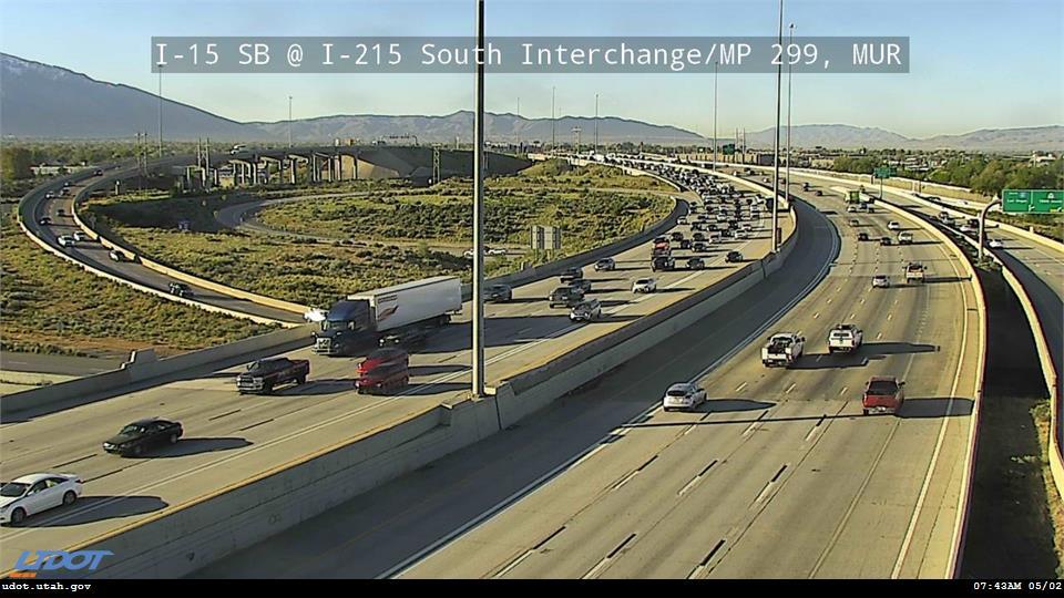 Traffic Cam I-15 SB @ I-215 South Interchange MP 299 MUR