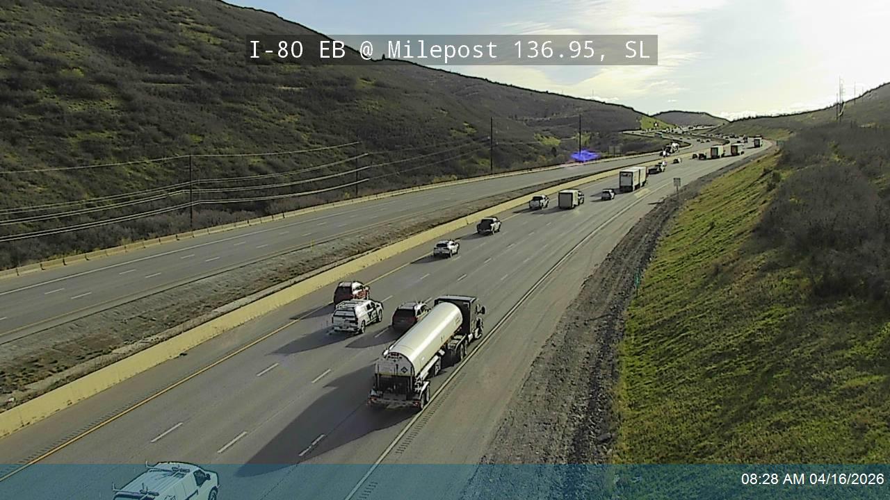 I-80 Parleys Canyon EB @ Milepost 136.95, SL