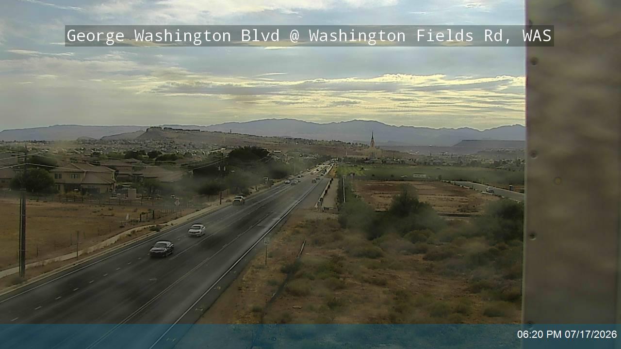 3650 N traffic camera, view north, Washington, Utah