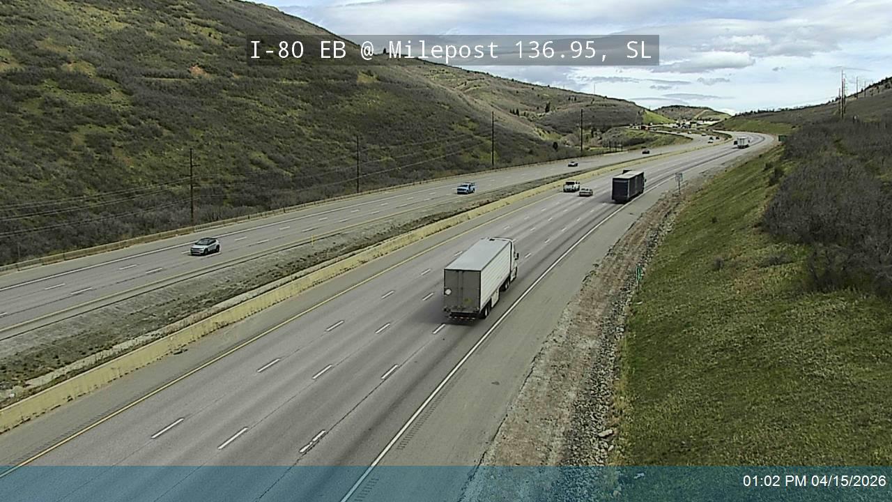 I-80 Parleys Canyon EB @ Milepost 136.95, SL