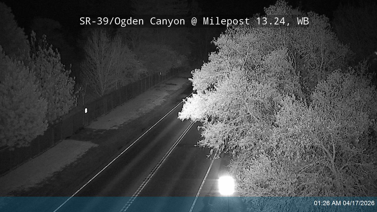 SR-39 / Ogden Canyon @ Milepost 13.24, WB