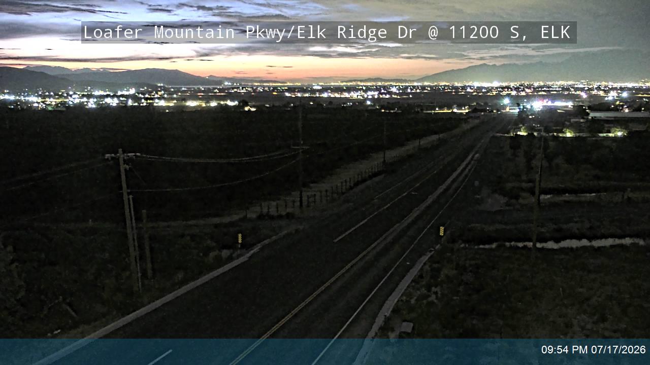 Loafer Mountain Pkwy traffic camera, view north, Elk Ridge, Utah