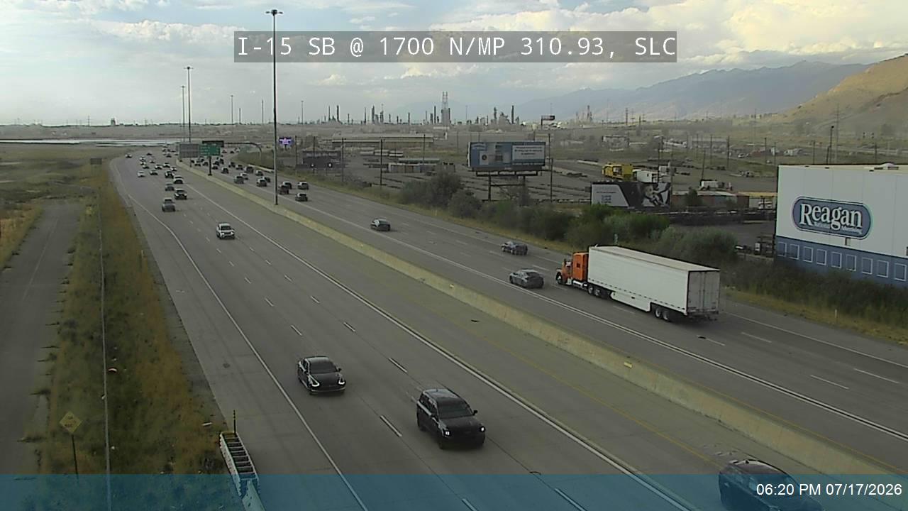 I-15 traffic camera, view south, Salt Lake City
