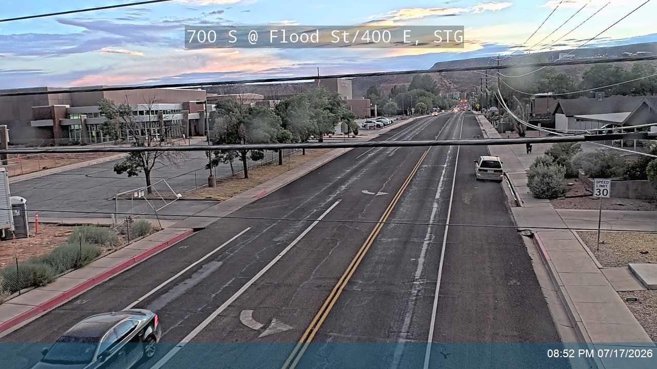 700 S traffic camera, view east, St. George, Utah