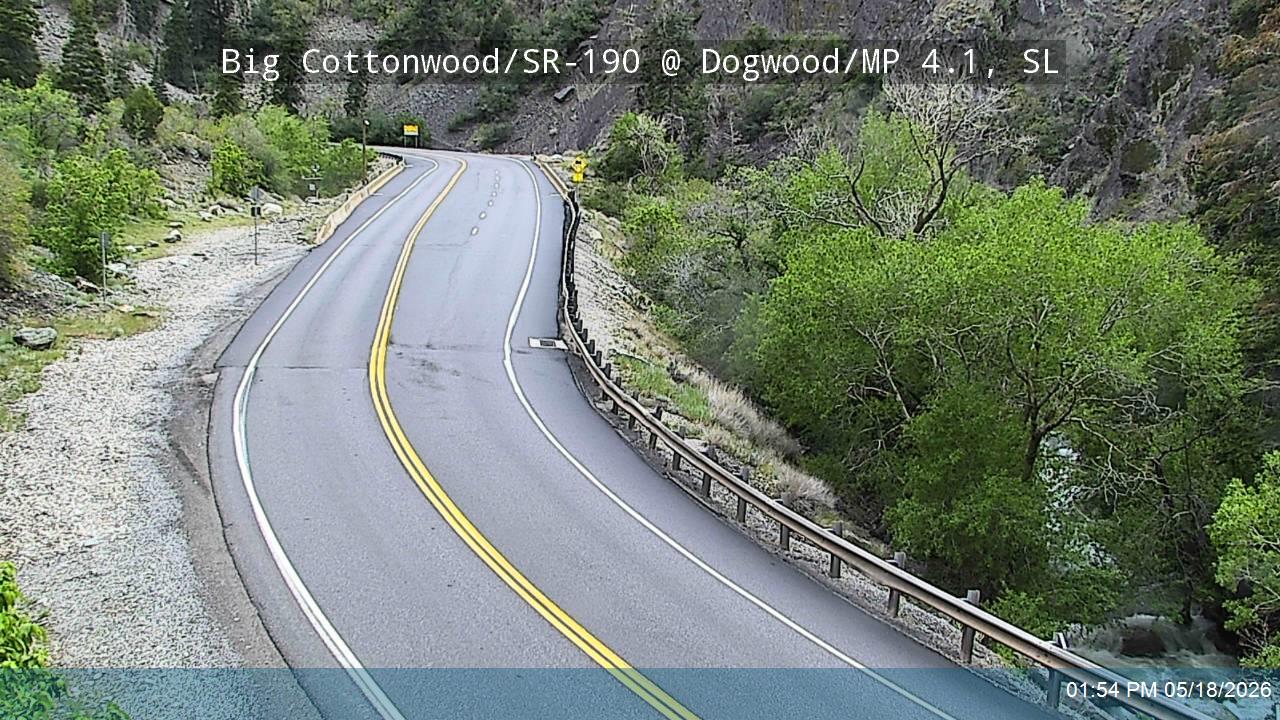 Big Cottonwood Canyon Rd / SR-190 @ Dogwood / MP 4.1, SL