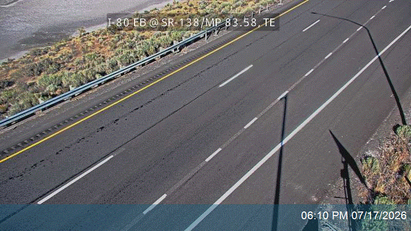 I-80 EB @ SR-138 / MP 83.58, TE traffic camera, Tooele County