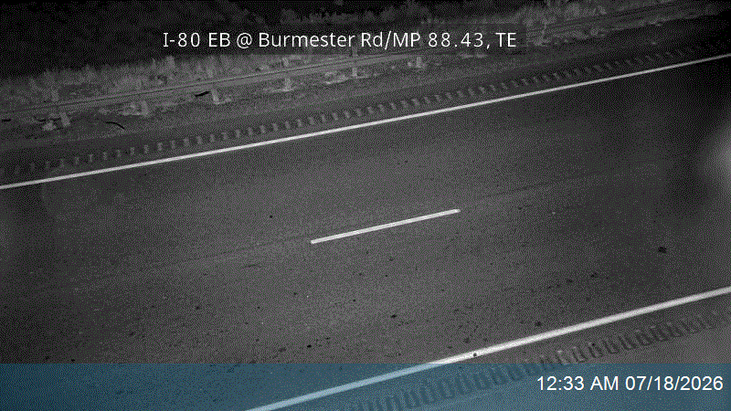 I-80 EB @ Burmester Rd / MP 88.43, TE traffic camera, Tooele County