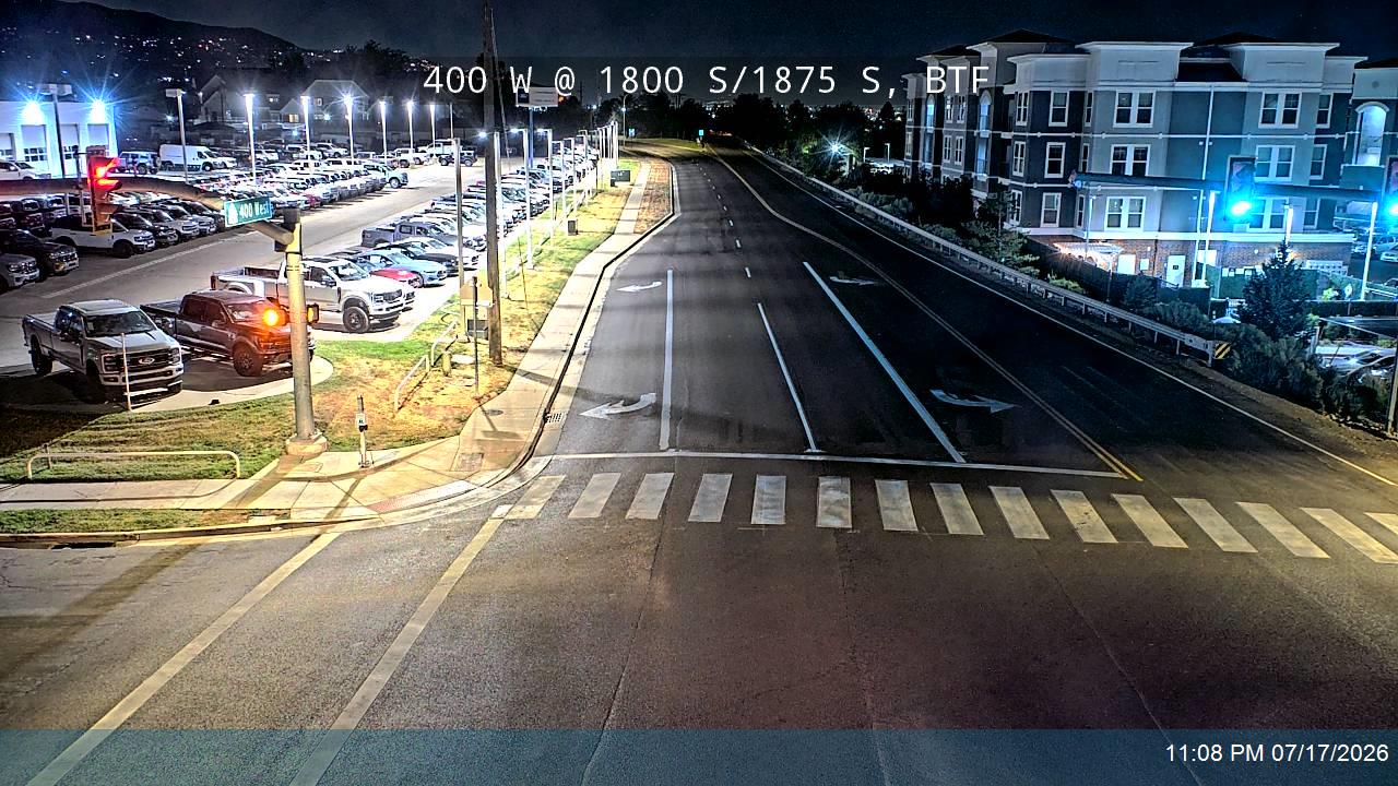 SR-106 traffic camera, view north, Bountiful, Utah