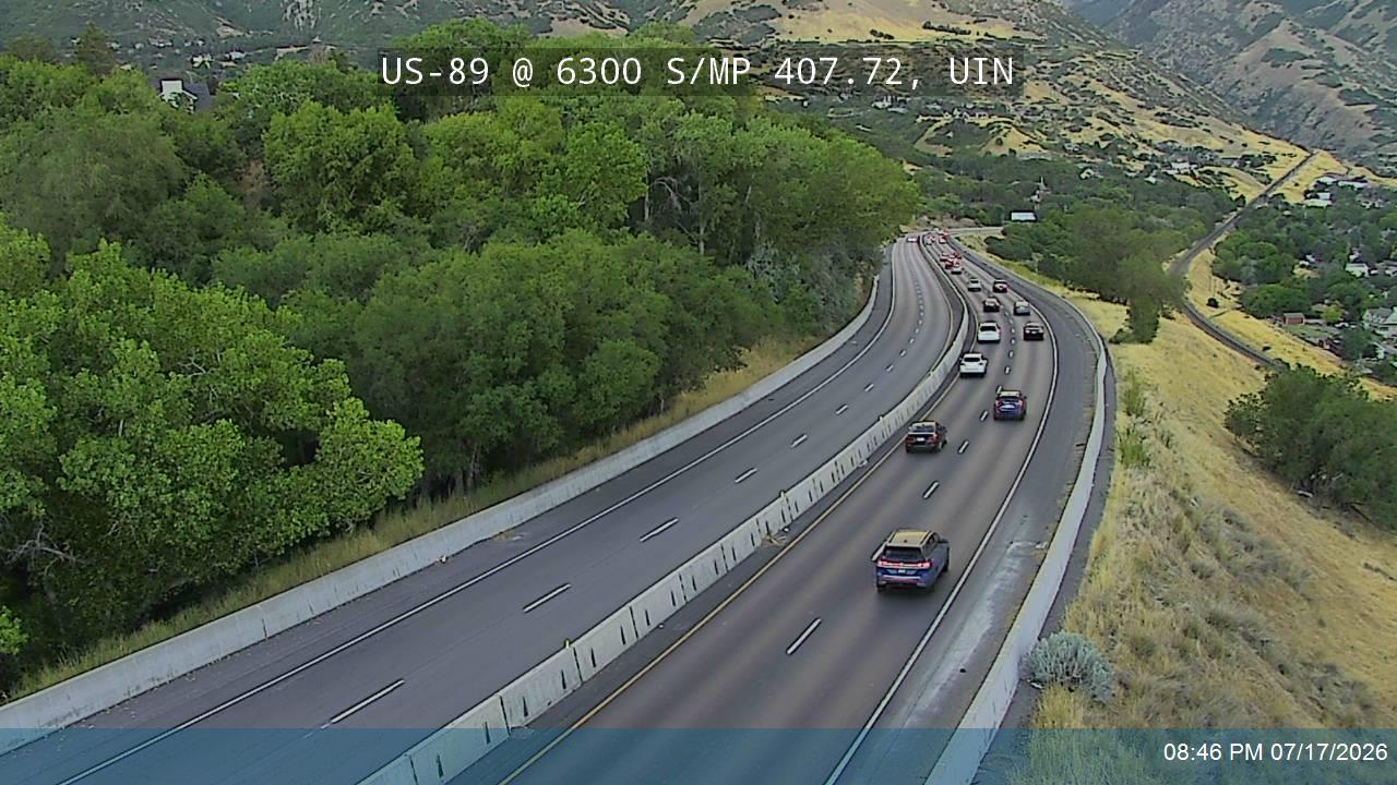 US-89 traffic camera, view north, Uintah, Utah