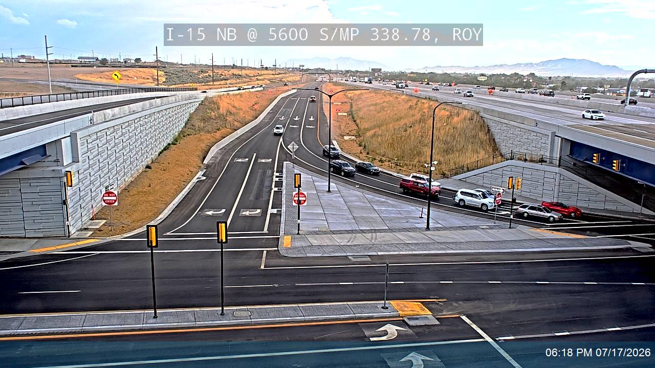 I-15 traffic camera, view north, Roy