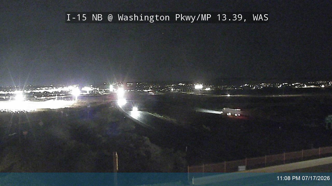 I-15 traffic camera, view north, Washington