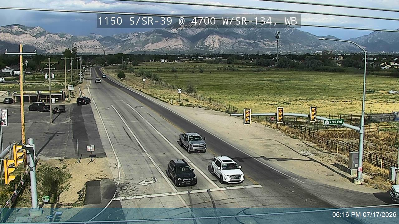SR-39 / 1150 S @ SR-134 / 4700 W, WB traffic camera, Weber County