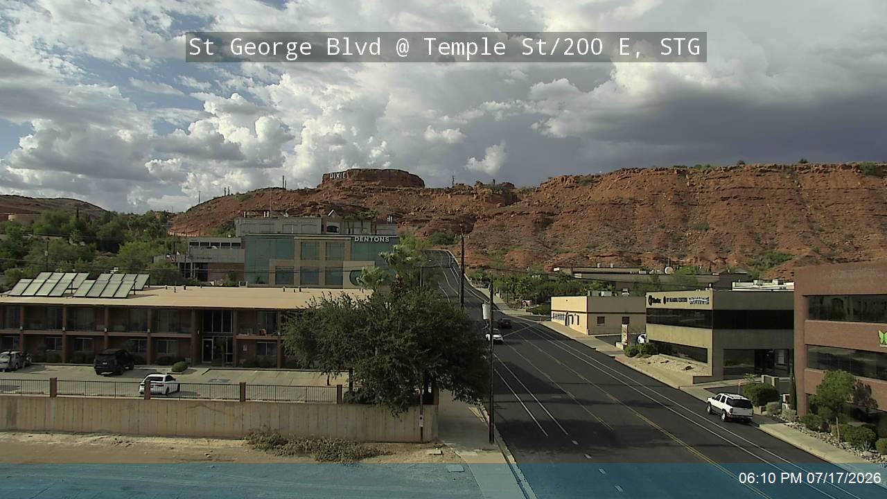 SR-34 traffic camera, view west, St. George, Utah