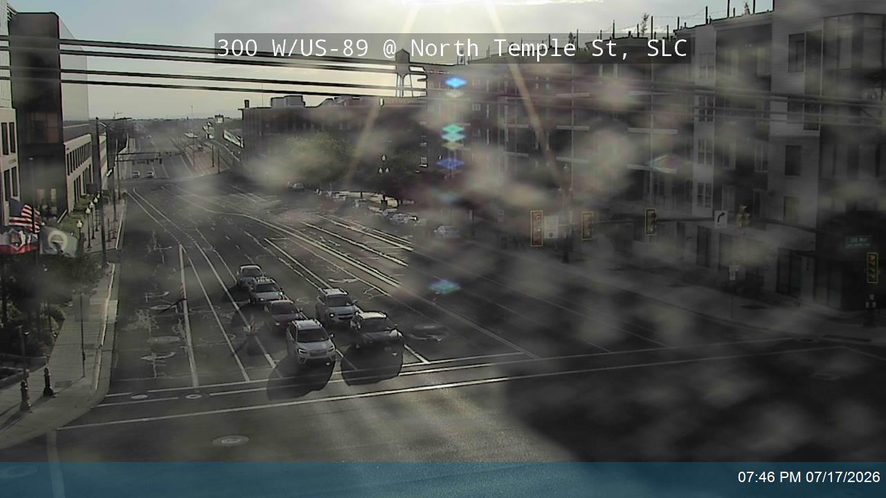 North Temple traffic camera, view east, Salt Lake City, Utah
