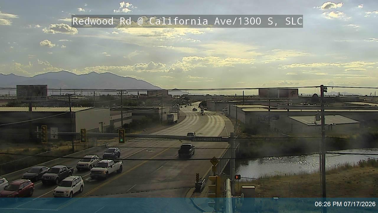 Redwood Rd traffic camera, view north, Salt Lake City, Utah
