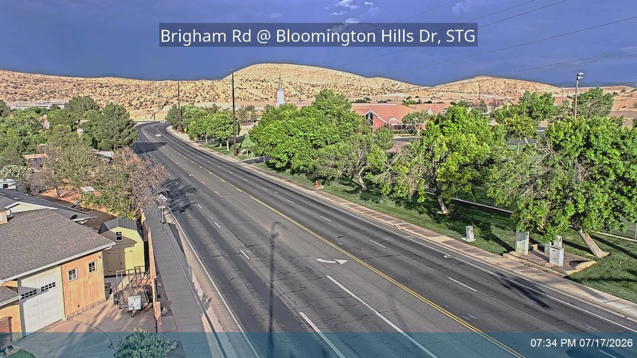 Brigham Rd traffic camera, view north, St. George, Utah