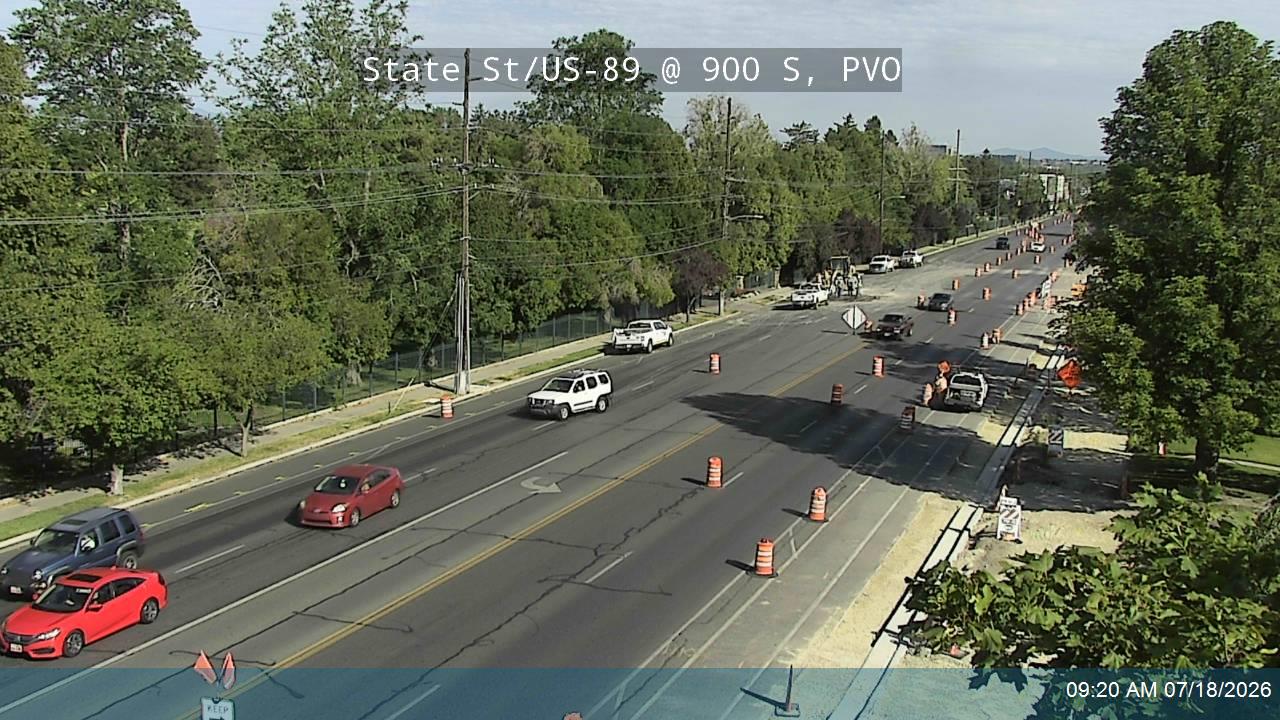 US-89 traffic camera, view north, Provo, Utah