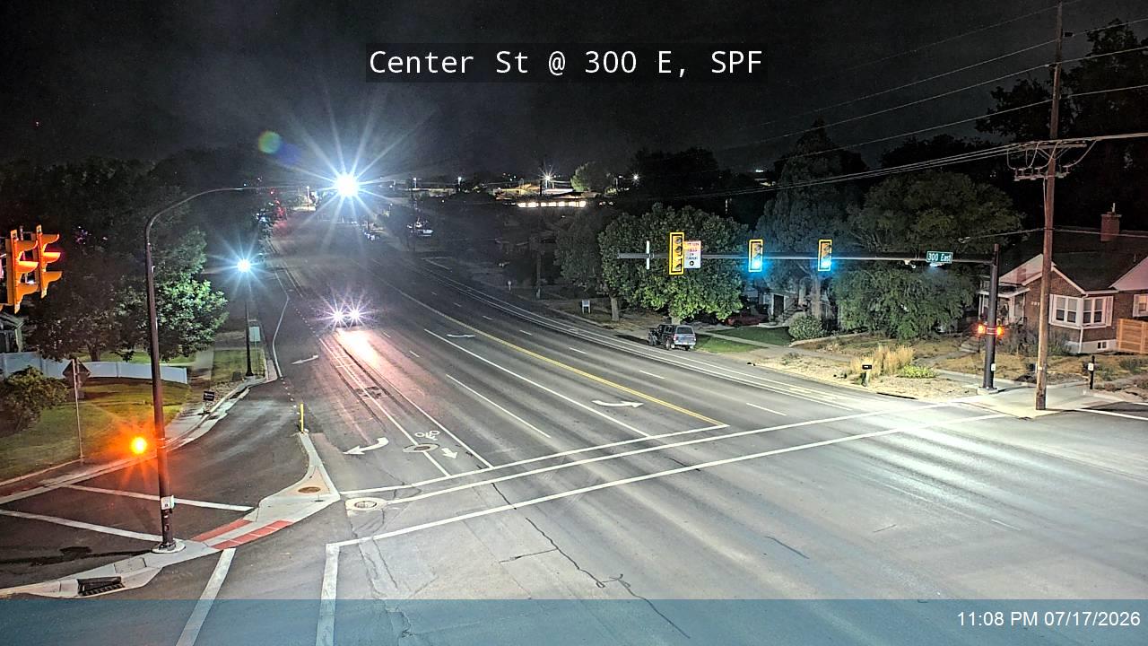Center St traffic camera, view east, Spanish Fork, Utah