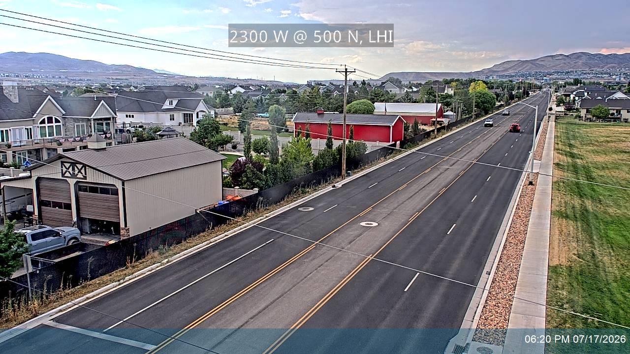 2300 W traffic camera, view north, Lehi, Utah