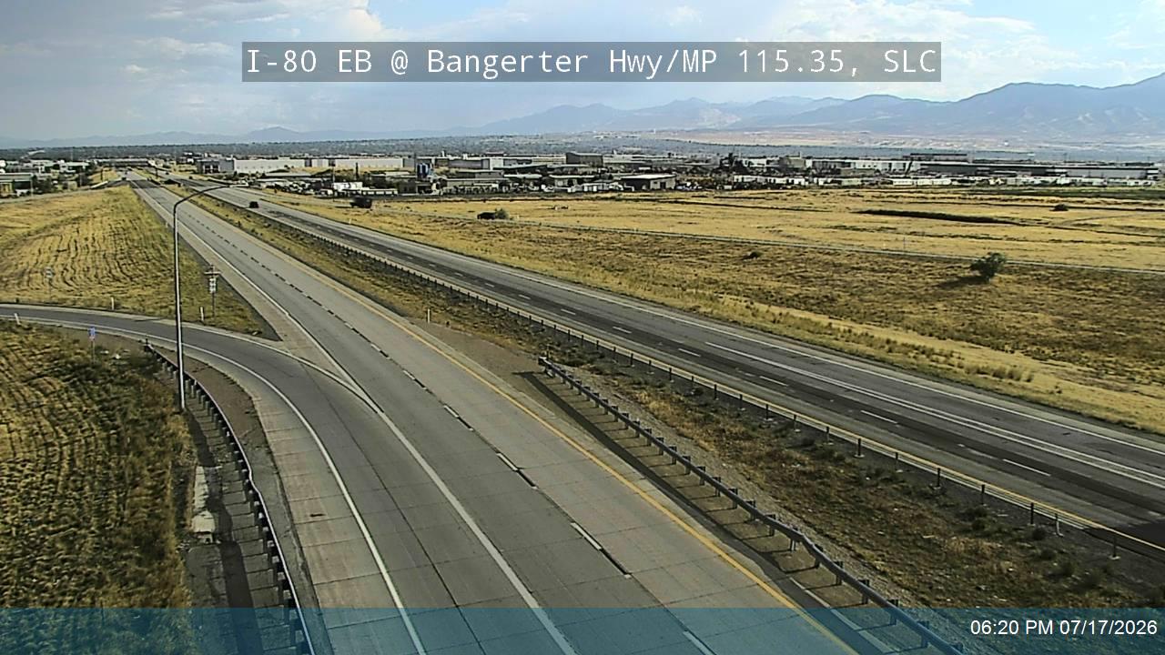 I-80 traffic camera, view east, Salt Lake City