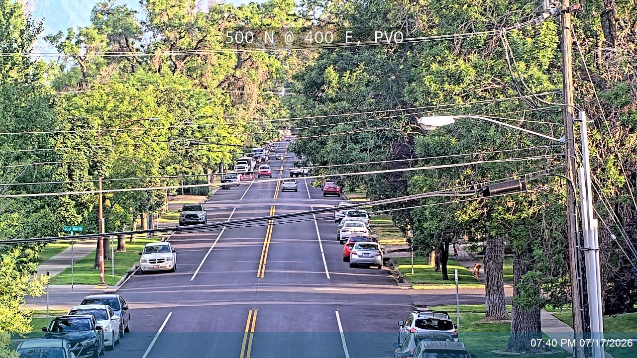 500 N traffic camera, view east, Provo, Utah