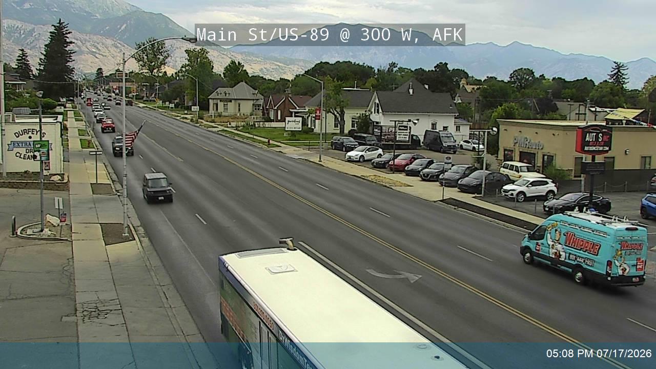 US-89 traffic camera, view west, American Fork